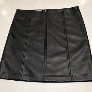 Black faux leather Skirt